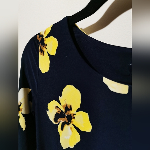 Tommy Hilfiger Floral Navy, White and Yellow Dress - Picture 7 of 7